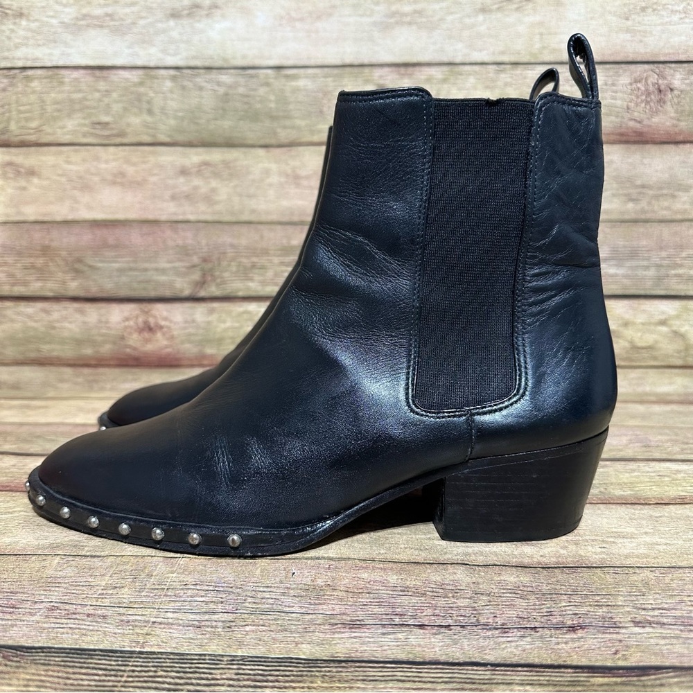 AllSaints Black Leather Ellis Chelsea Boots